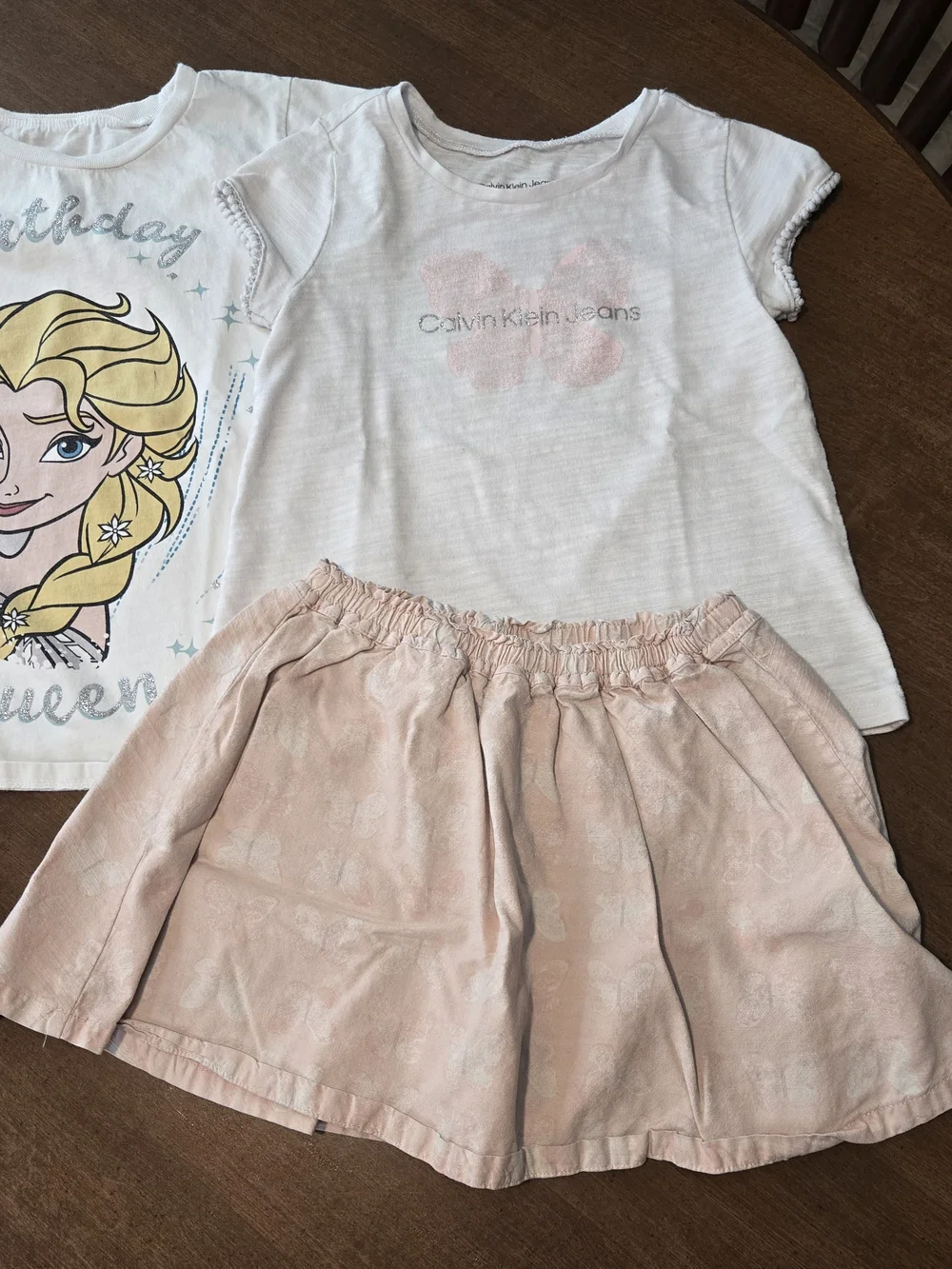 6 PC Lot Bundle Disney Frozen, Cat & Jack, Calvin Klein Jeans Girls Size 6 Small
